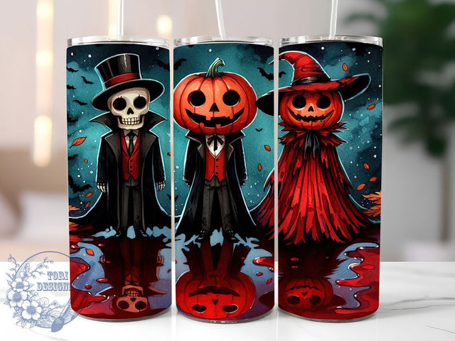 Cute Ghoul Little Monsters Halloween Tumbler, Little Monsters Wrap, Ghoul Friends Cup, Pumpkin Head Design, 20Oz Sublimation Tumbler, Spooky Cute Drinkware, Halloween Party Cup Sublimation ToriDesigns 