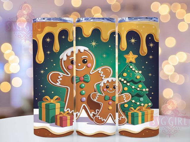 Cute Gingerbread Christmas Cookie Tumbler, Christmas Cookie Wrap, Holiday Sublimation Design, Festive Gingerbread Cup, 20Oz Skinny Tumbler Wrap, Sweet Christmas Mug, Winter Cookie Design Sublimation SvggirlplusArt 