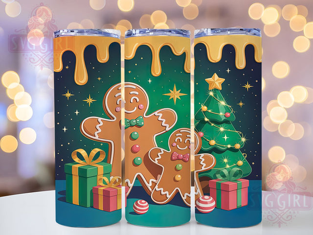 Cute Gingerbread Christmas Cookie Tumbler, Christmas Cookie Wrap, Holiday Sublimation Design, Festive Gingerbread Cup, 20Oz Skinny Tumbler Wrap, Sweet Christmas Mug, Winter Cookie Design Sublimation SvggirlplusArt 