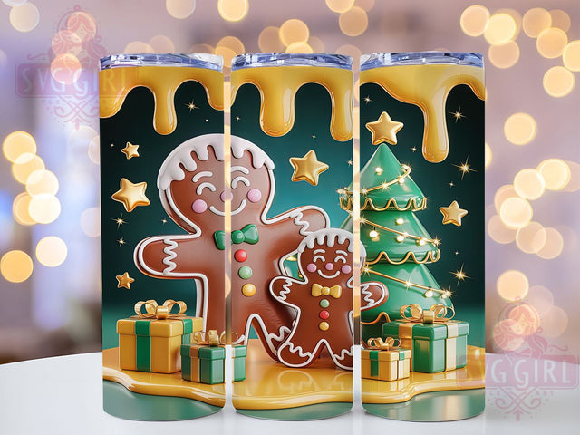 Cute Gingerbread Christmas Cookie Tumbler, Christmas Cookie Wrap, Holiday Sublimation Design, Festive Gingerbread Cup, 20Oz Skinny Tumbler Wrap, Sweet Christmas Mug, Winter Cookie Design Sublimation SvggirlplusArt 