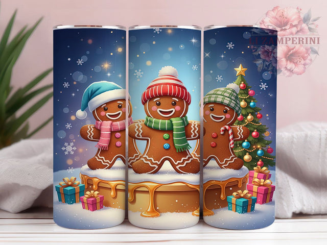 Cute Gingerbread Christmas Tumbler, Christmas Cookie Wrap, Festive Holiday Sublimation Design, Sweet Gingerbread Cup, 20Oz Skinny Tumbler Wrap, Adorable Christmas Mug, Holiday Cookie Design Sublimation Li Zamperini 