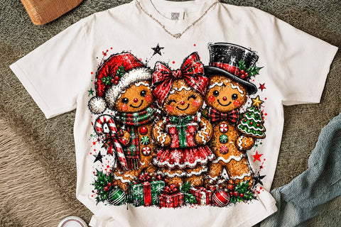 Cute Gingerbread Family Sublimation PNG SVG DesignDestine 