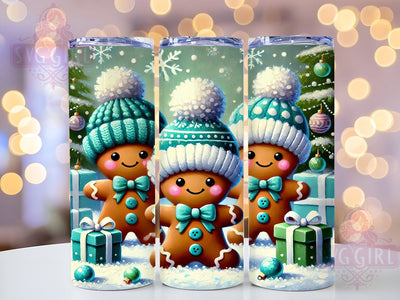 Cute Gingerbread Man Christmas Festive Tumbler Wrap, Gingerbread Man Tumbler, 20oz Tumbler Wrap, Sublimation Drinkware, Holiday Gift, Festive Mug, Christmas Decor Sublimation SvggirlplusArt 