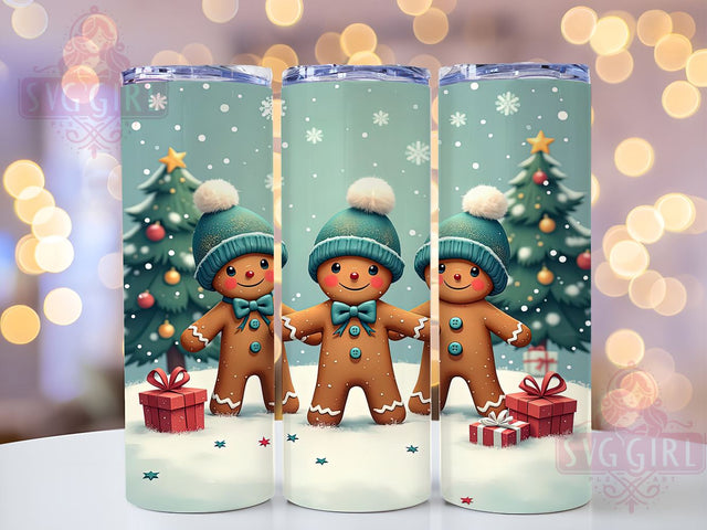 Cute Gingerbread Man Christmas Festive Tumbler Wrap, Gingerbread Man Tumbler, 20oz Tumbler Wrap, Sublimation Drinkware, Holiday Gift, Festive Mug, Christmas Decor Sublimation SvggirlplusArt 