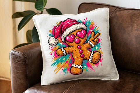 Cute Gingerbread Man Sublimation PNG SVG DesignDestine 