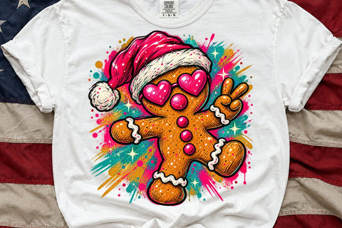 Cute Gingerbread Man Sublimation PNG SVG DesignDestine 