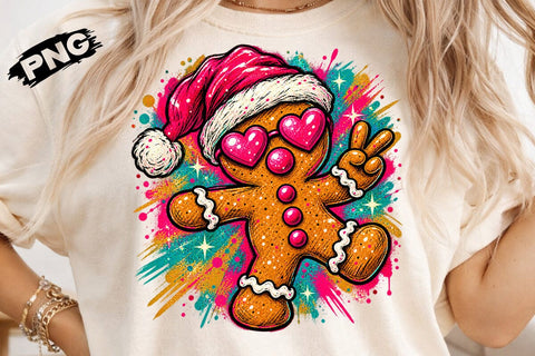 Cute Gingerbread Man Sublimation PNG SVG DesignDestine 