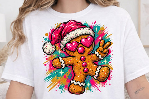 Cute Gingerbread Man Sublimation PNG SVG DesignDestine 