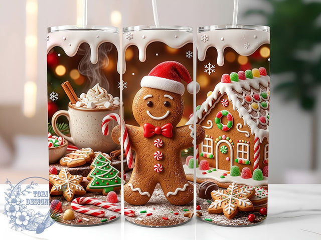 Cute Gingerbread Man Treats 20oz Tumbler, Cute Gingerbread Man, Gingerbread Treats, Gingerbread Tumbler, 20oz Tumbler, Cute Gingerbread, Holiday Treats, Tumbler Wrap Sublimation ToriDesigns 