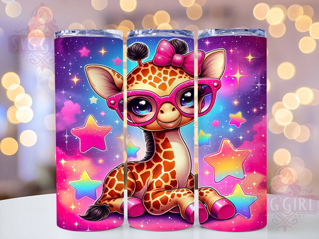 Cute Giraffe 20oz Tumbler Wrap Sublimation Design, Straight Tapered Tumbler Wrap, Baby Giraffe Tumbler Png, Instant Digital Download Sublimation SvggirlplusArt 