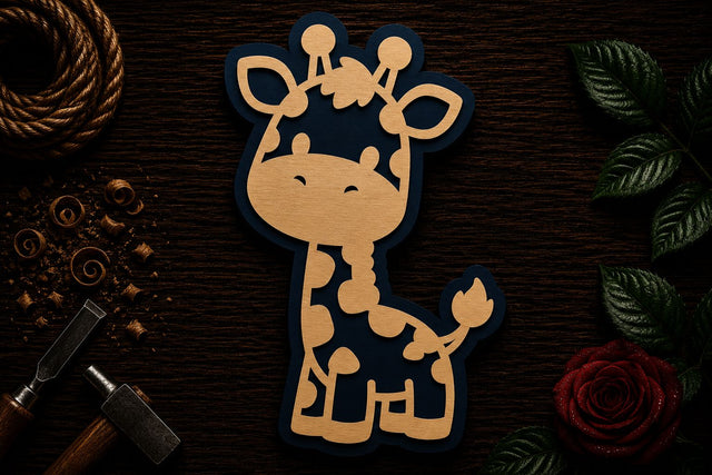 Cute Giraffe Cartoon Animal Laser Cut SVG File SVG Regulrcrative 