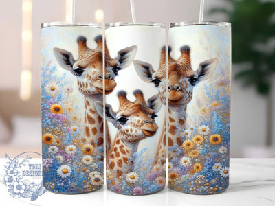 Cute Giraffe Family Safari Tumbler, Cute Baby Giraffe Sublimation Design, Floral Animal Cup Art, 20oz Wildlife Tumbler, Whimsical Giraffe Mug, Stylish Animal Cup, Cozy Safari Wrap Sublimation ToriDesigns 