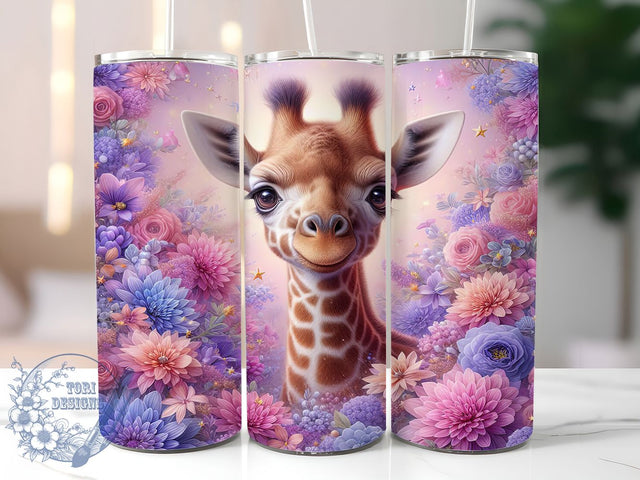 Cute Giraffe Kids Safari Tumbler, Cute Animal Sublimation Design, Children’s Cup Art, 20oz Giraffe Tumbler, Whimsical Animal Mug, Stylish Kids Cup, Cozy Safari Wrap Sublimation ToriDesigns 