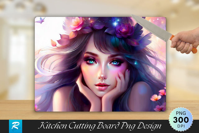 Cute Girl Cutting Board Sublimation Regulrcrative 
