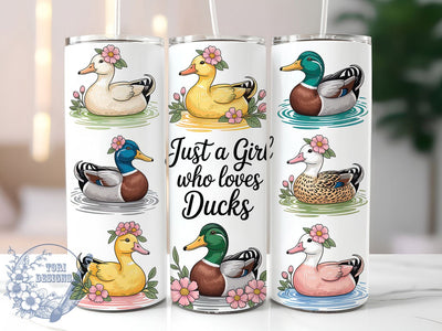 Cute Girl Duck Tumbler, Girl Duck Tumbler, Cute 20oz Wrap, Sublimation Design, Stylish Gift Idea, Animal Lover Wrap, Fun Duck Tumbler Sublimation ToriDesigns 