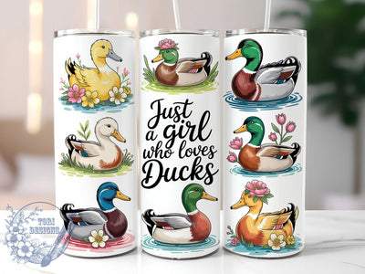Cute Girl Duck Tumbler, Girl Duck Tumbler, Cute 20oz Wrap, Sublimation Design, Stylish Gift Idea, Animal Lover Wrap, Fun Duck Tumbler Sublimation ToriDesigns 