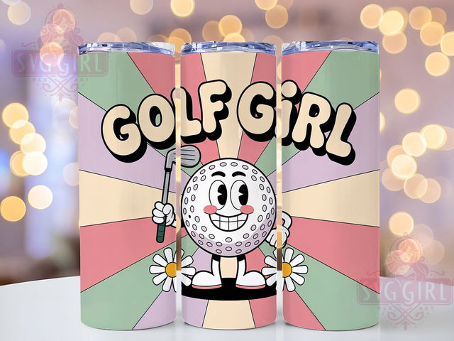 Cute Girly Golf Lady Golfer Tumbler, Women’s Golf Cup, 20Oz Tumbler Wrap, Sublimation Golf Design, Lady Golfer Drinkware, Girly Golf Mug Wrap, Golf Lover Tumbler Sublimation SvggirlplusArt 