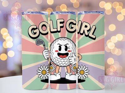 Cute Girly Golf Lady Golfer Tumbler, Women’s Golf Cup, 20Oz Tumbler Wrap, Sublimation Golf Design, Lady Golfer Drinkware, Girly Golf Mug Wrap, Golf Lover Tumbler Sublimation SvggirlplusArt 
