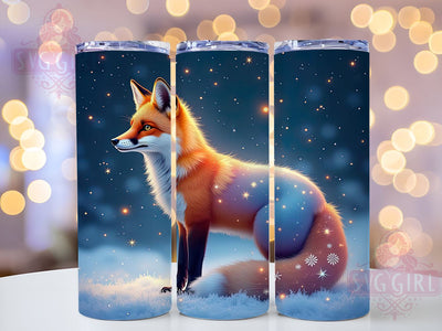 Cute Glitter Fox Animal Lover Woodland Tumbler, Cute Animal Design, 20oz Tumbler, Glitter Wrap, Sublimation Wrap, Woodland Decor, Animal Lover Gift Sublimation SvggirlplusArt 