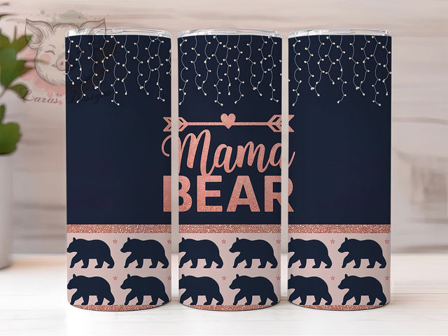 Cute Glitter Mama Bear Tumbler Wrap, Glitter Bear Wrap, Mother Bear Sublimation, Family Tumbler Design, Bear Mom Wrap, Cute Mama Bear Tumbler, Mama Bear Gift Sublimation Lara' s Designs 