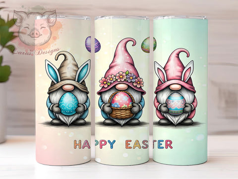 Cute Gnome Easter Tumbler, Gnome Bunny Tumbler, Happy Easter Tumbler, 20oz Easter Tumbler Design, Cute Easter Gnome Tumbler, Spring Bunny Tumbler, Easter Gift Tumbler Sublimation Lara' s Designs 