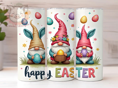 Cute Gnome Easter Tumbler, Gnome Bunny Tumbler, Happy Easter Tumbler, 20oz Easter Tumbler Design, Cute Easter Gnome Tumbler, Spring Bunny Tumbler, Easter Gift Tumbler Sublimation Lara' s Designs 