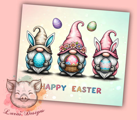 Cute Gnome Easter Tumbler, Gnome Bunny Tumbler, Happy Easter Tumbler, 20oz Easter Tumbler Design, Cute Easter Gnome Tumbler, Spring Bunny Tumbler, Easter Gift Tumbler Sublimation Lara' s Designs 