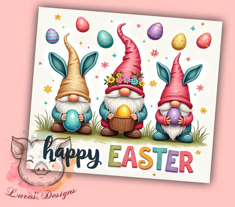 Cute Gnome Easter Tumbler, Gnome Bunny Tumbler, Happy Easter Tumbler, 20oz Easter Tumbler Design, Cute Easter Gnome Tumbler, Spring Bunny Tumbler, Easter Gift Tumbler Sublimation Lara' s Designs 