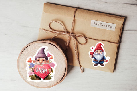 Cute Gnome Mother's Day Stickers Bundle Sublimation Regulrcrative 