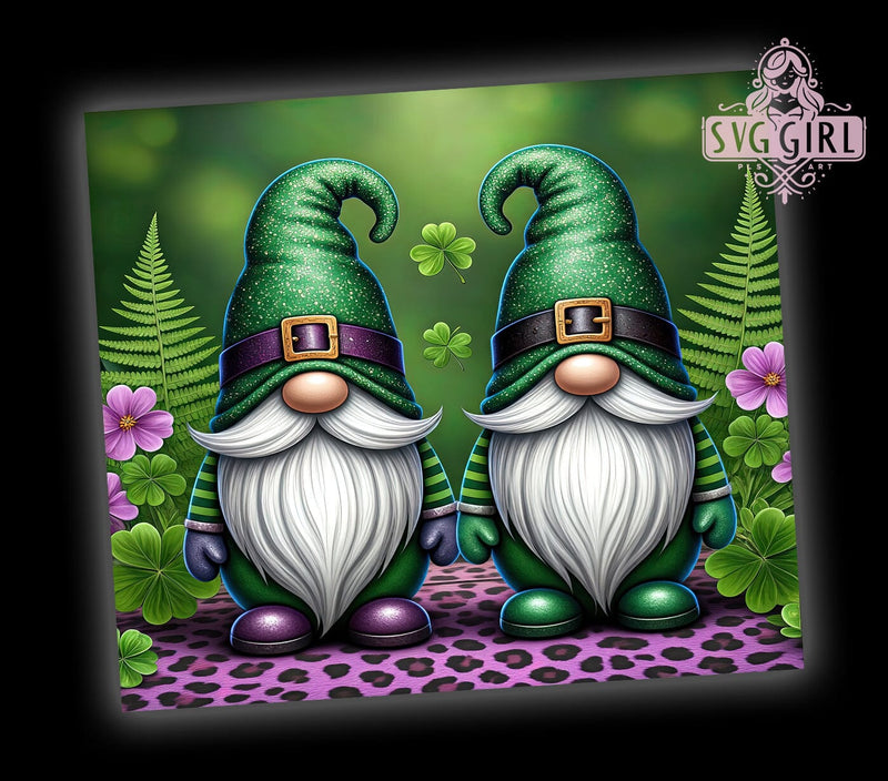 Cute Gnome St. Patrick's 20oz Tumbler, Gnome Tumbler Wrap, 20oz Tumbler Sublimation, Irish Gnome Design, St Patricks Day Gift, Cute Gnome Tumbler, Holiday Tumbler Wrap Sublimation SvggirlplusArt 