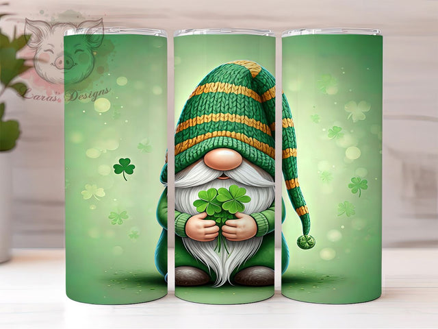 Cute Gnome St. Patrick's 20oz Tumbler, Gnome Tumbler Wrap, 20oz Tumbler Sublimation, Irish Gnome Design, St Patricks Day Gift, Cute Gnome Tumbler, Holiday Tumbler Wrap Sublimation Lara' s Designs 