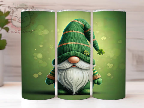 Cute Gnome St. Patrick's 20oz Tumbler, Gnome Tumbler Wrap, 20oz Tumbler Sublimation, Irish Gnome Design, St Patricks Day Gift, Cute Gnome Tumbler, Holiday Tumbler Wrap Sublimation Lara' s Designs 