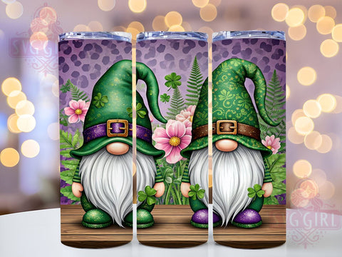 Cute Gnome St. Patrick's 20oz Tumbler, Gnome Tumbler Wrap, 20oz Tumbler Sublimation, Irish Gnome Design, St Patricks Day Gift, Cute Gnome Tumbler, Holiday Tumbler Wrap Sublimation SvggirlplusArt 