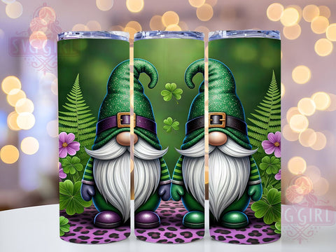 Cute Gnome St. Patrick's 20oz Tumbler, Gnome Tumbler Wrap, 20oz Tumbler Sublimation, Irish Gnome Design, St Patricks Day Gift, Cute Gnome Tumbler, Holiday Tumbler Wrap Sublimation SvggirlplusArt 