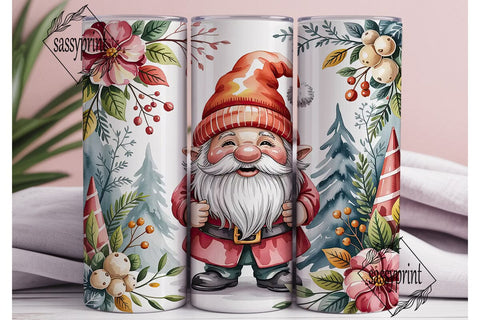 Cute Gnome Winter Holiday 20oz Tumbler Sublimation sassyprint 