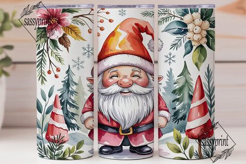 Cute Gnome Winter Holiday 20oz Tumbler Sublimation sassyprint 