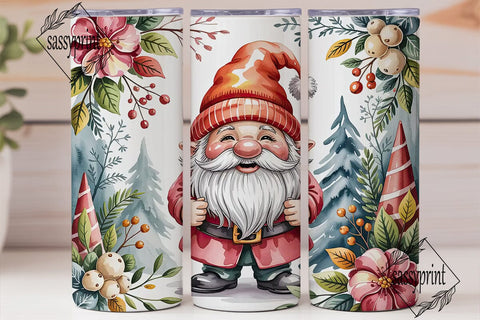 Cute Gnome Winter Holiday 20oz Tumbler Sublimation sassyprint 