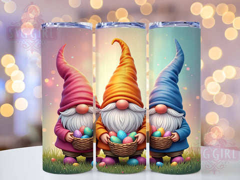 Cute Gnomes, Easter Day, 20oz Tumbler, Sublimation Design, Easter Gift, Spring Decor, Gnome Decor Sublimation SvggirlplusArt 