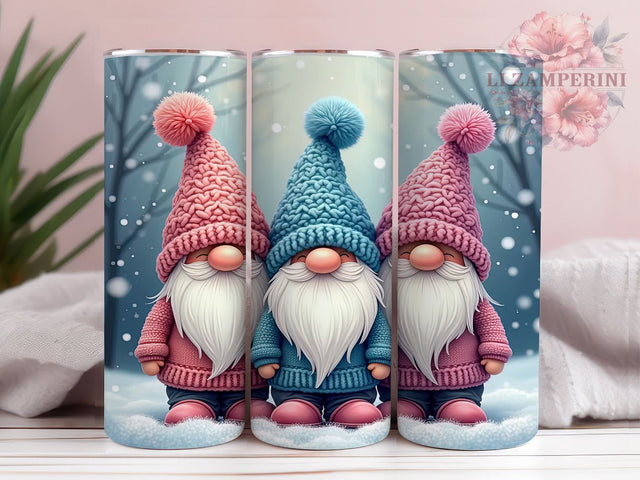 Cute Gnomes Tumbler, Christmas Gift, Sublimation Wrap, Holiday Drinkware, 20oz Tumbler, Gnome Decor, Festive Gnomies Sublimation Li Zamperini 