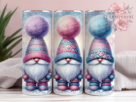 Cute Gnomes Tumbler, Christmas Gift, Sublimation Wrap, Holiday Drinkware, 20oz Tumbler, Gnome Decor, Festive Gnomies Sublimation Li Zamperini 