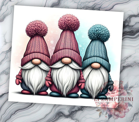 Cute Gnomes Tumbler, Christmas Gift, Sublimation Wrap, Holiday Drinkware, 20oz Tumbler, Gnome Decor, Festive Gnomies Sublimation Li Zamperini 