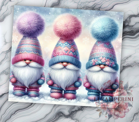 Cute Gnomes Tumbler, Christmas Gift, Sublimation Wrap, Holiday Drinkware, 20oz Tumbler, Gnome Decor, Festive Gnomies Sublimation Li Zamperini 