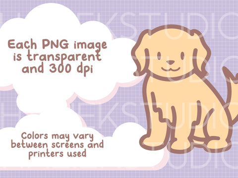Cute Golden Retriever Color SVG Design Set SVG HalieKStudio 