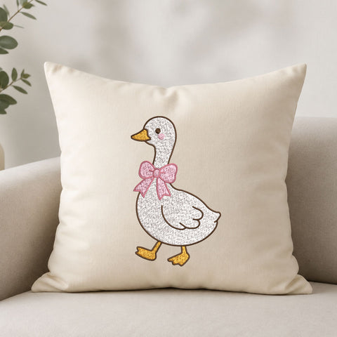 Cute Goose Bow Machine Embroidery Design – Coquette Goose Farm Animal Embroidery File Embroidery/Applique DESIGNS PatternFeed8 