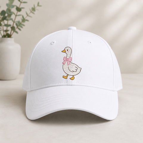 Cute Goose Bow Machine Embroidery Design – Coquette Goose Farm Animal Embroidery File Embroidery/Applique DESIGNS PatternFeed8 