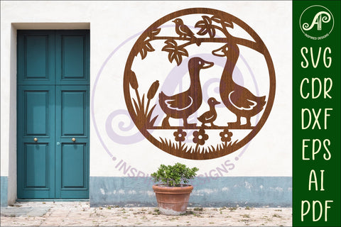 Cute Goose family wall art sign, laser cut design SVG APInspireddesigns 