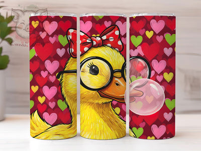 Cute Goose Valentine Tumbler, Cute Goose Wrap, Goose Lover Heart Cup, 20oz Sublimation Wrap, Stylish Valentine Design Tumbler, Artistic Goose Love Cup, Whimsical Funny Goose Theme Wrap Sublimation Lara' s Designs 