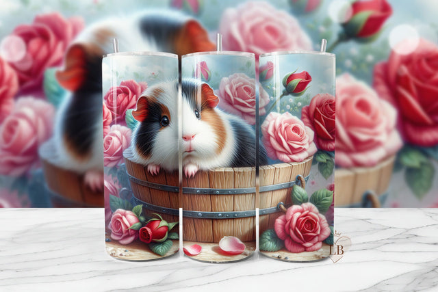 Cute Guinea Pig Tumbler Wrap Sublimation Design Sublimation BijouBay 
