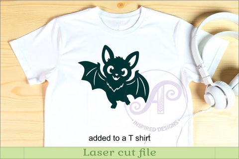 Cute Halloween Bat Silhouette SVG for Laser Cutting 2 SVG APInspireddesigns 
