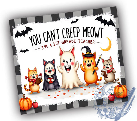 Cute Halloween Cat 20oz Skinny Tumbler PNG, Spooky Vibes Cat Halloween Tumbler Wrap, Sublimation Design, Straight & Tapered Tumbler Wrap, Instant Digital Download Sublimation ToriDesigns 